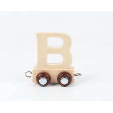 Name train letter B in natural wood